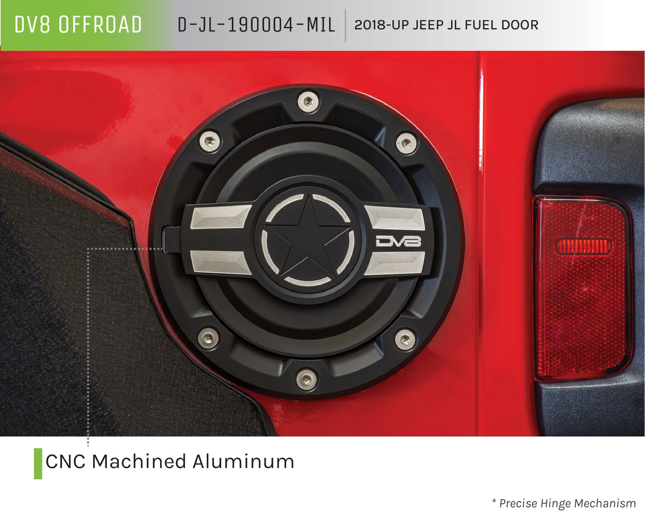2018+ Jeep JL Fuel Door - Apollo Off-Road