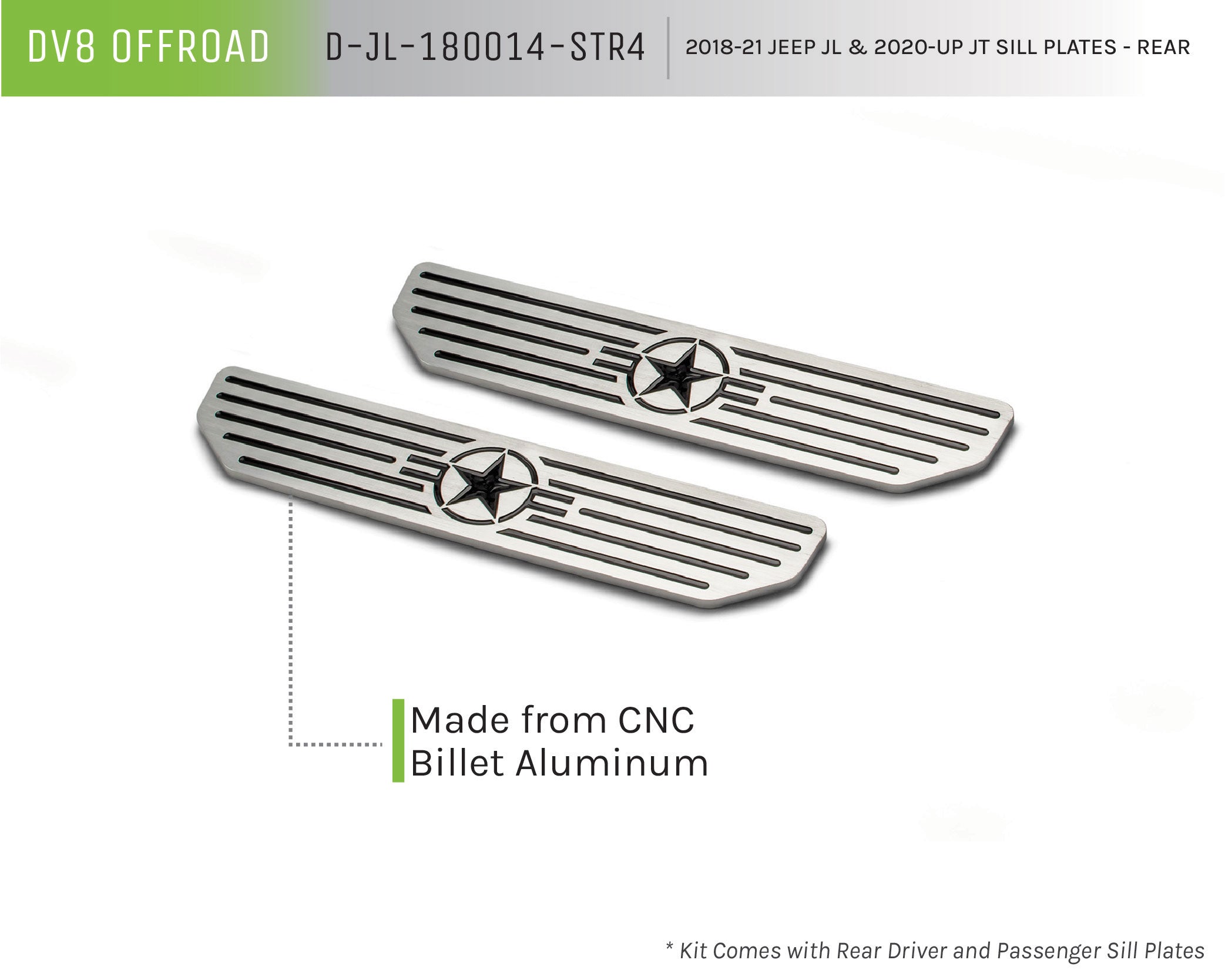 2018+ Jeep JL Rear Sill Plates With in.Since 1942 in. Logo - Apollo Off-Road