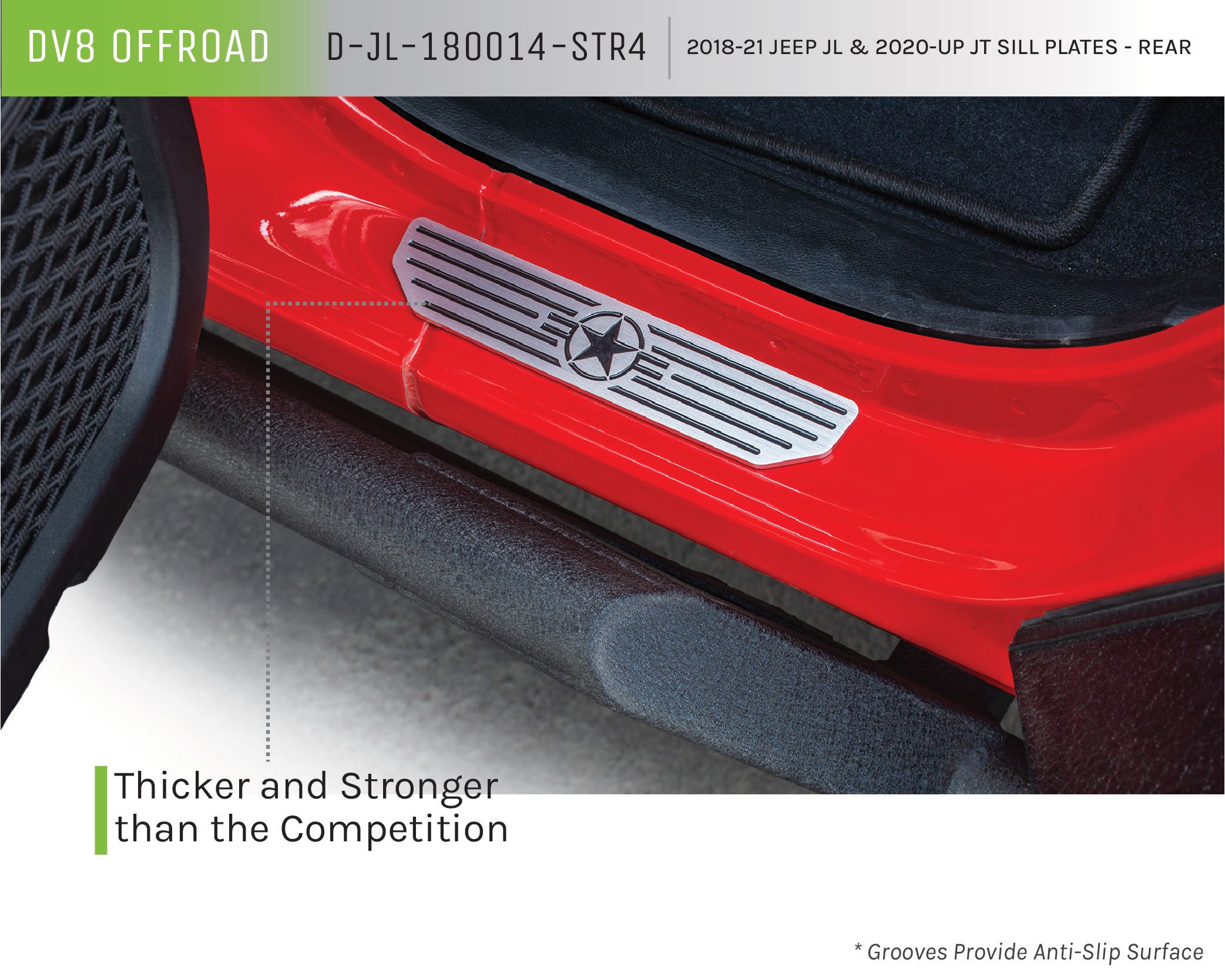 2018+ Jeep JL Rear Sill Plates With in.Since 1942 in. Logo - Apollo Off-Road