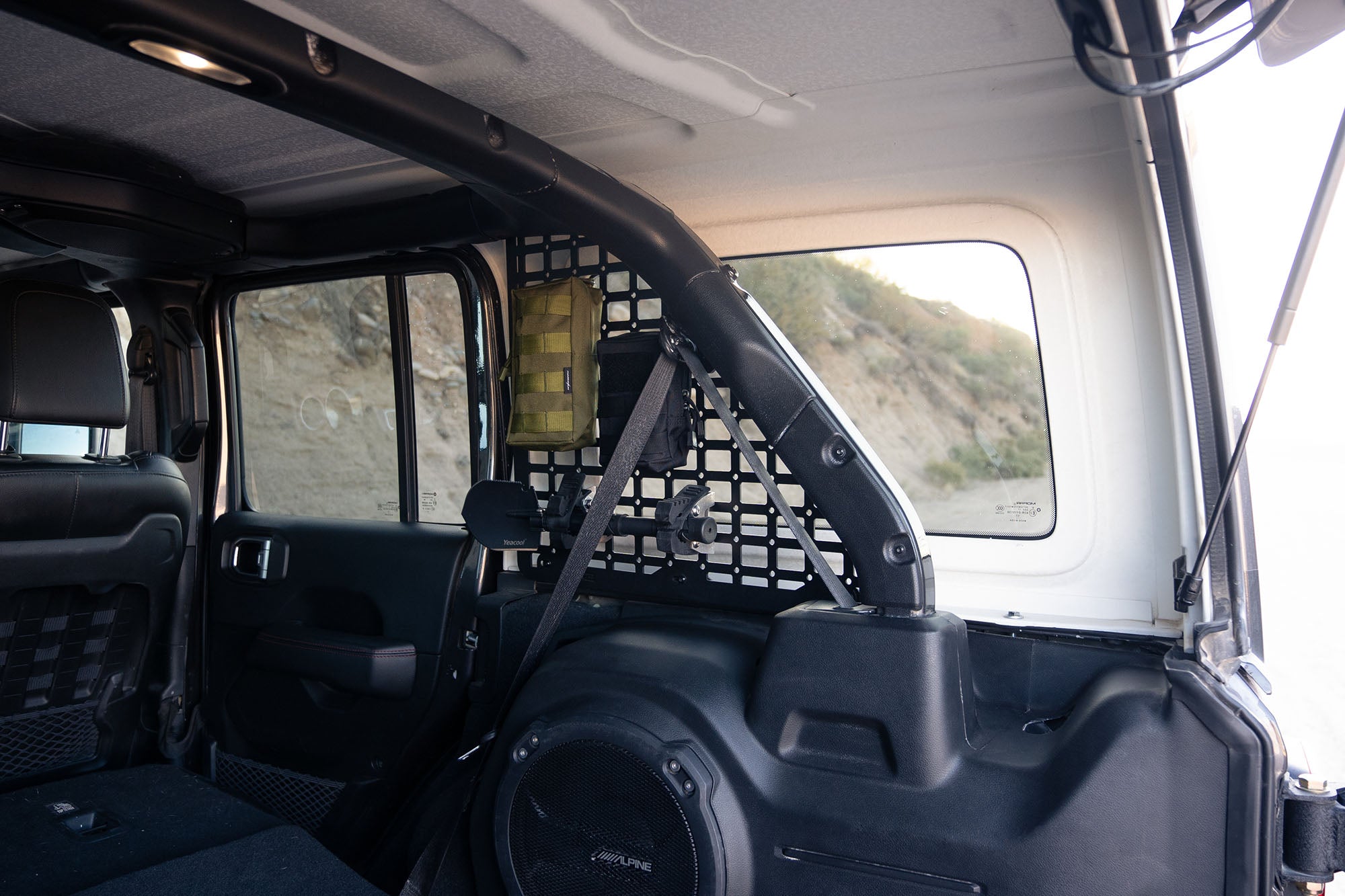 2018+ Jeep Wrangler JL Rear Window Molle Storage Panels - Apollo Off-Road