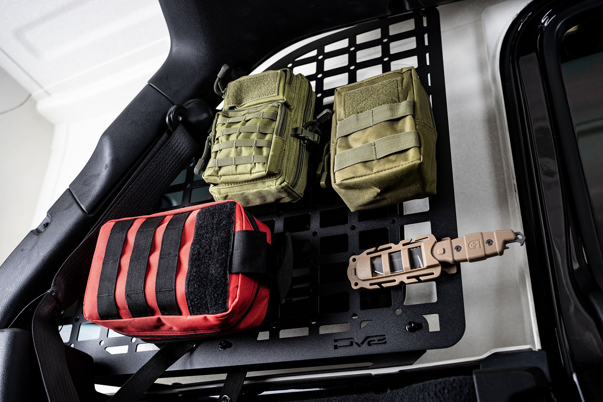 2018+ Jeep Wrangler JL Rear Window Molle Storage Panels - Apollo Off-Road