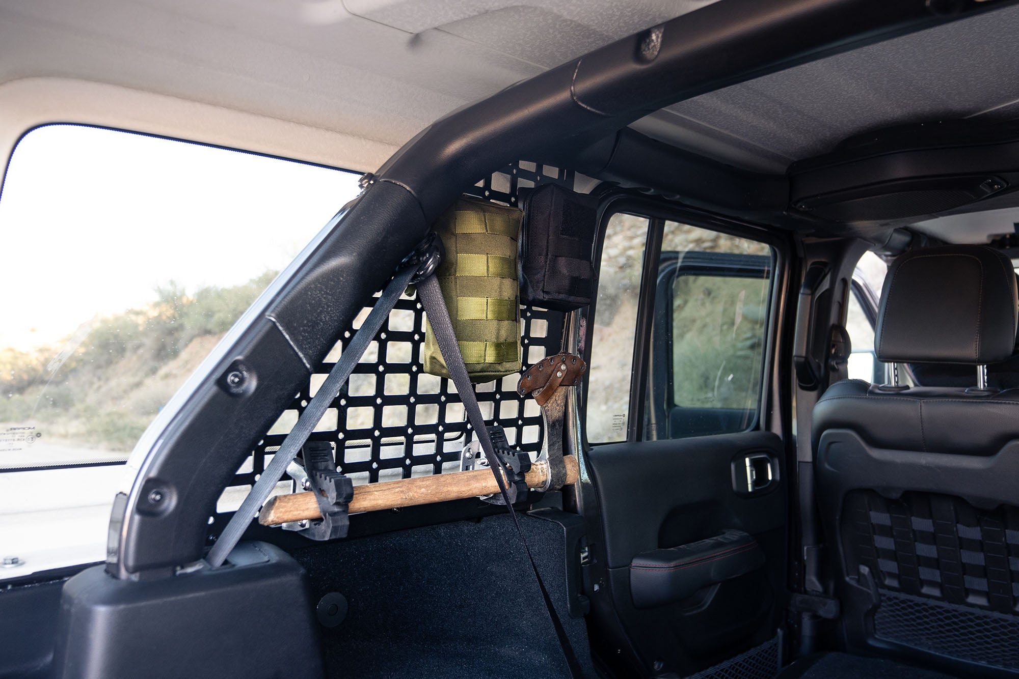 2018+ Jeep Wrangler JL Rear Window Molle Storage Panels - Apollo Off-Road