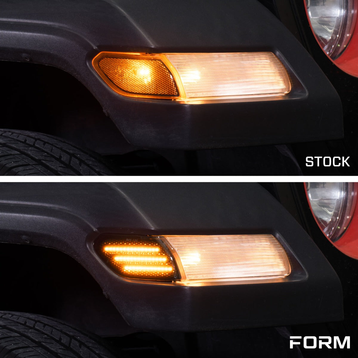 2018-2025 Jeep Gladiator/Wrangler LED Sidemarkers Clear (pair) - Apollo Off-Road