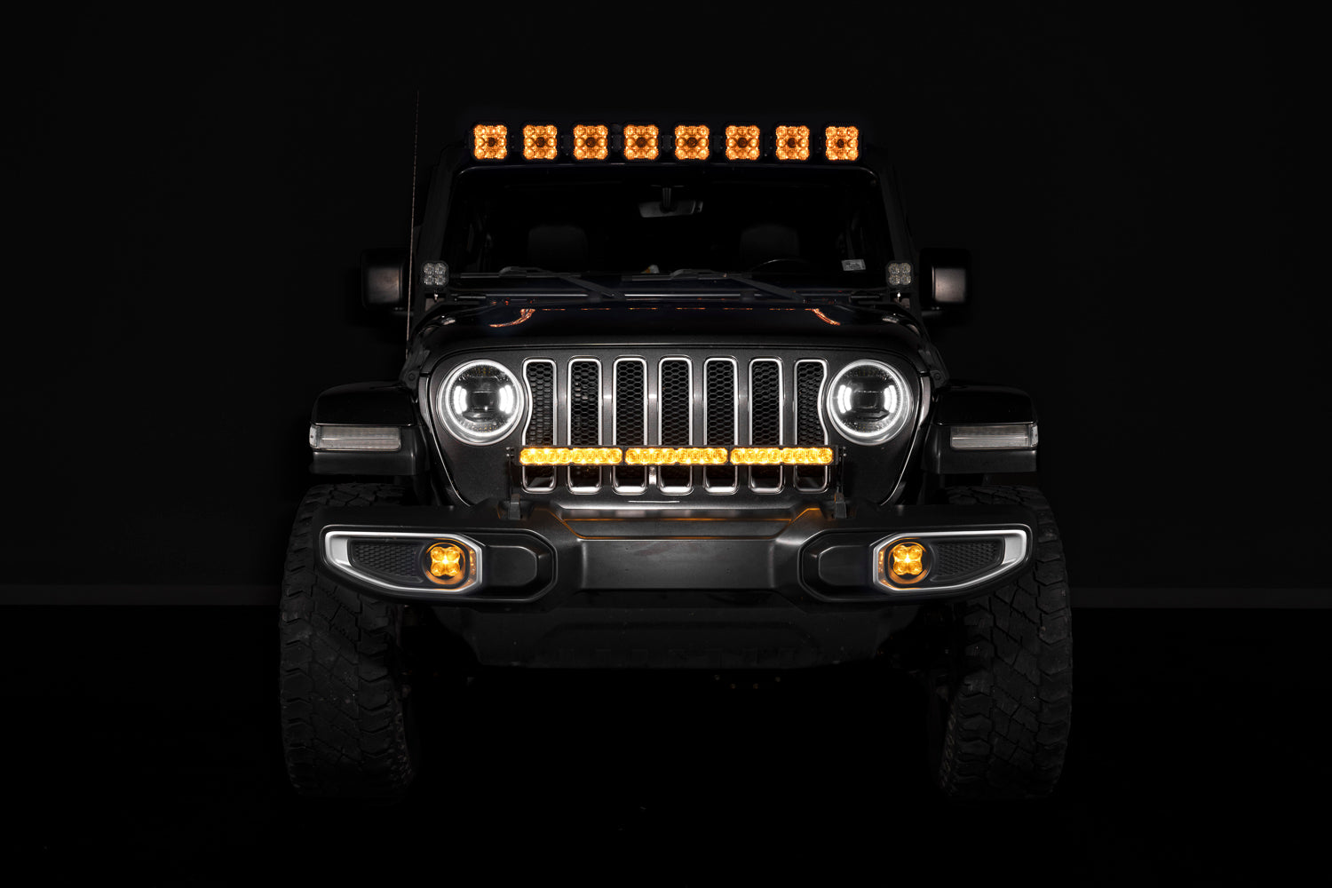 Diode Dynamics Jeep 2018 SS30 Bumper LED Kit Sport Yellow Combo