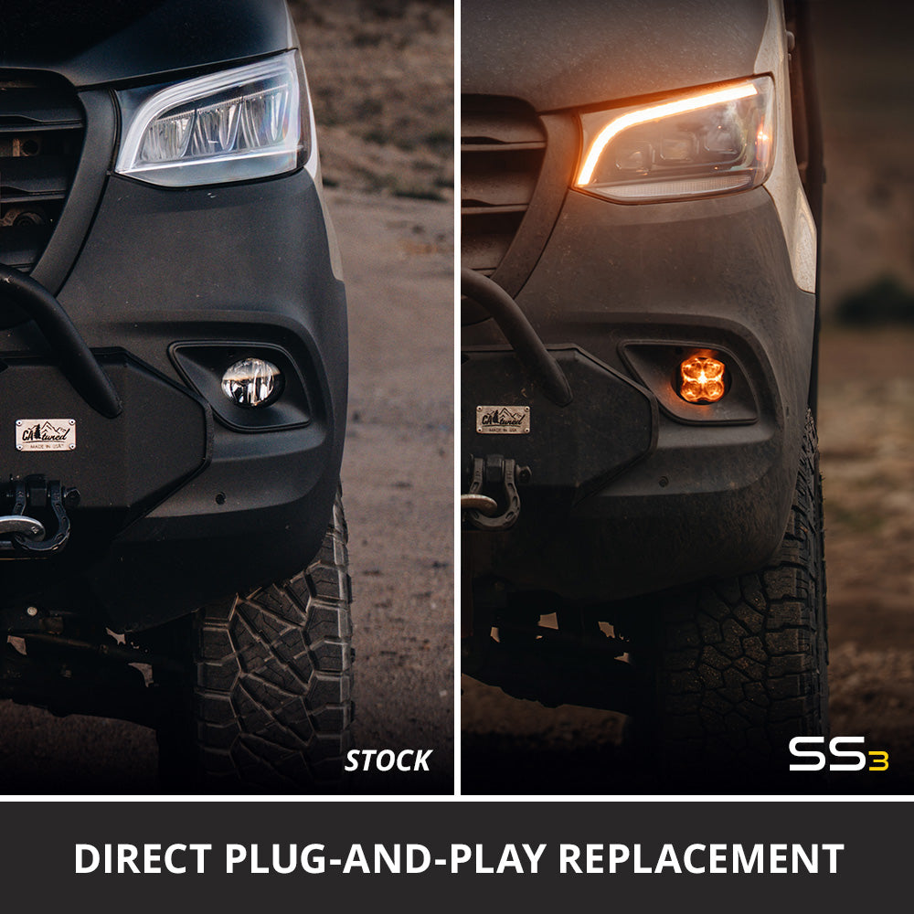 Diode Dynamics SS3 Dual Color LED Fog Light Kit for Mercedes-Benz 19-23 Sprinter 1500/19-26 Sprinter 2500/3500/3500XD/4500