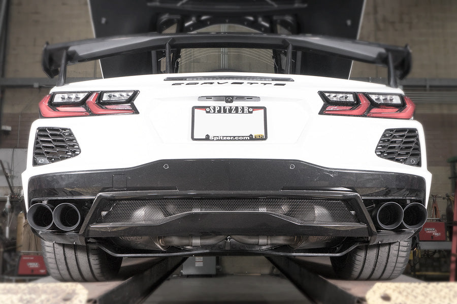 2020 Corvette C8 Legend catback with black tips. - Apollo Off-Road
