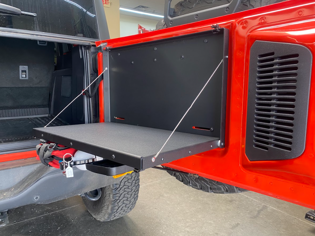 Foutz Motorsports Tailgate Fold Down Table Kit by Adapt-A-Panel 2022-2026 Ford Bronco Raptor 2021-2026 Ford Bronco