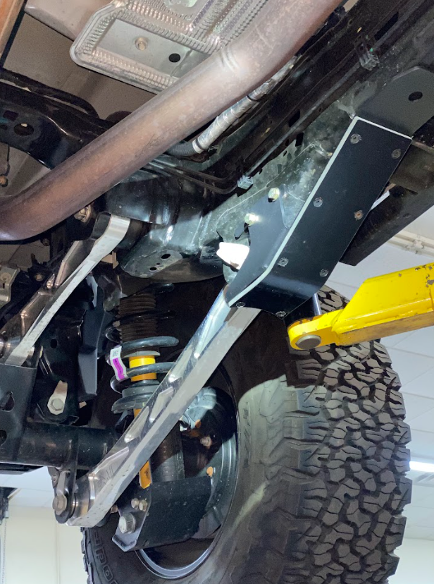 Foutz Motorsports REAR LOWER ARM FRAME GUARD with HDPE SLIDE 2021-2026 Ford Bronco