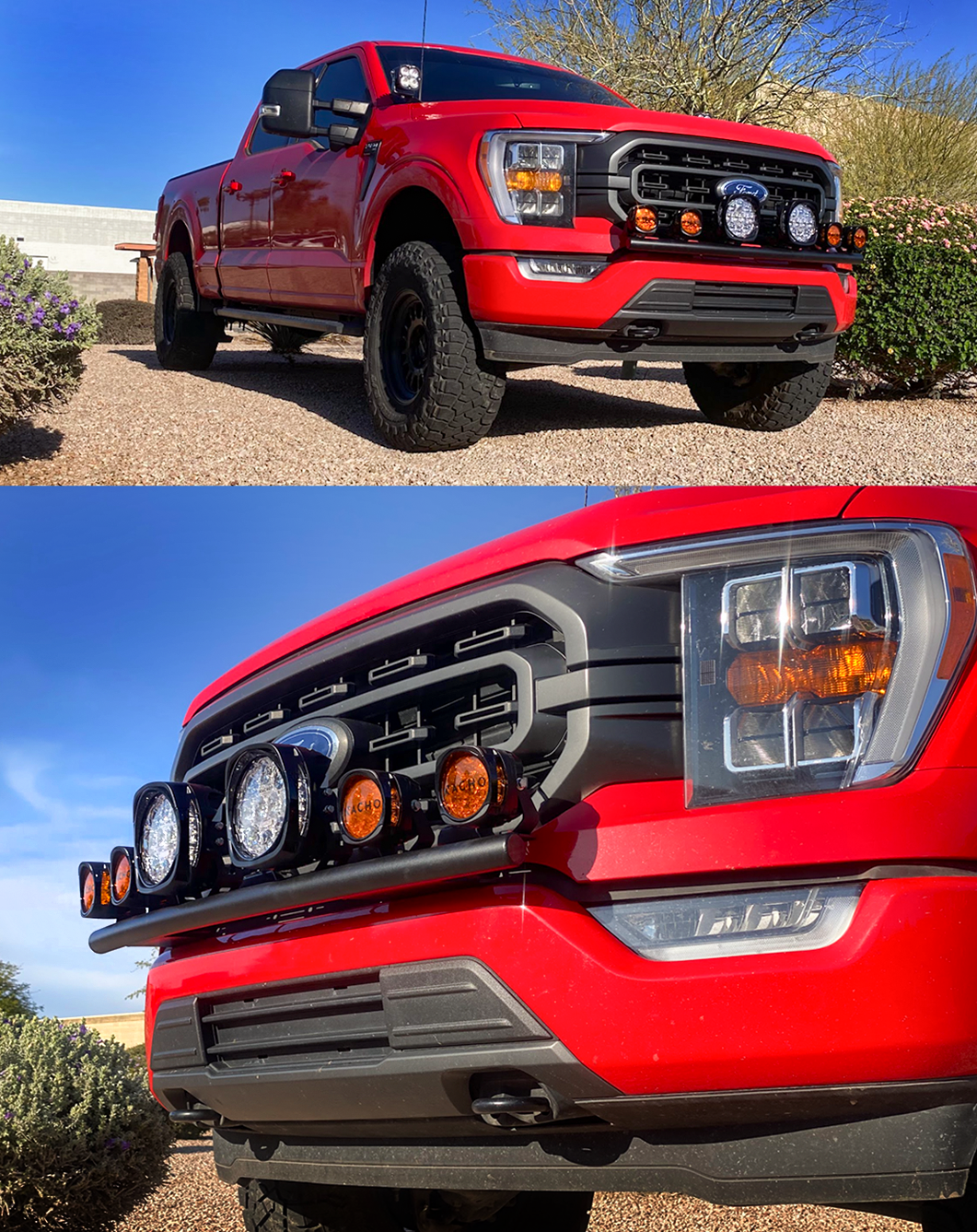 Foutz Motorsports Front Light Mount for Stock Bumper 2021-2023 Ford F-150
