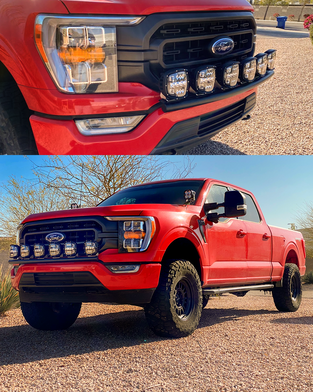 Foutz Motorsports Front Light Mount for Stock Bumper 2021-2023 Ford F-150