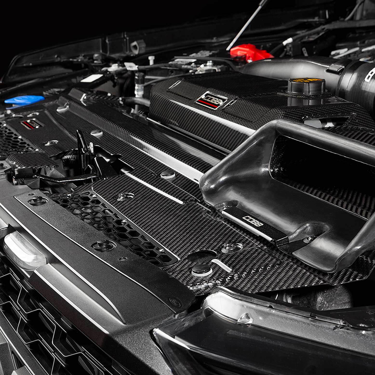 2021-2023 Ford F-150 Ecoboost Raptor/Tremor/Limited 3.5L/2.7L Redline Carbon Fiber Radiator Shroud - Apollo Off-Road