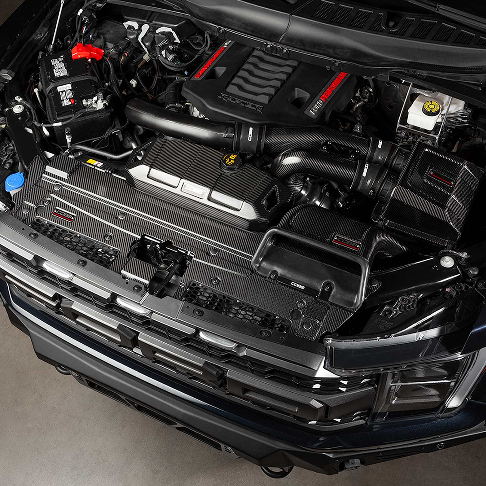 2021-2023 Ford F-150 Ecoboost Raptor/Tremor/Limited 3.5L/2.7L Redline Carbon Fiber Radiator Shroud - Apollo Off-Road