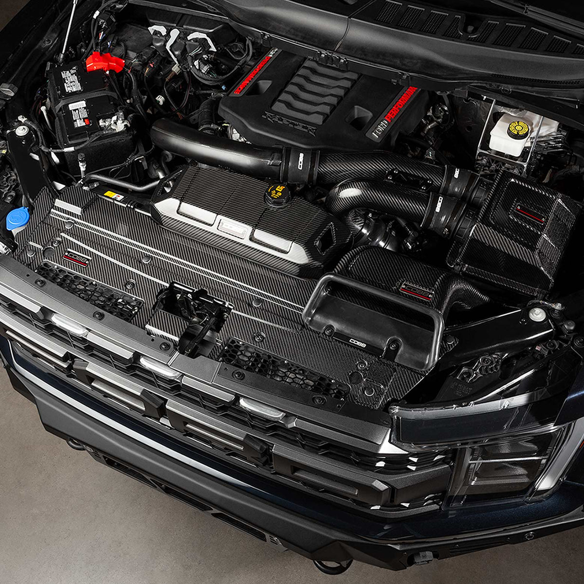 2021-2023 Ford F-150 Ecoboost Raptor/Tremor/Limited 3.5L/2.7L Redline Carbon Fiber Radiator Shroud - Apollo Off-Road