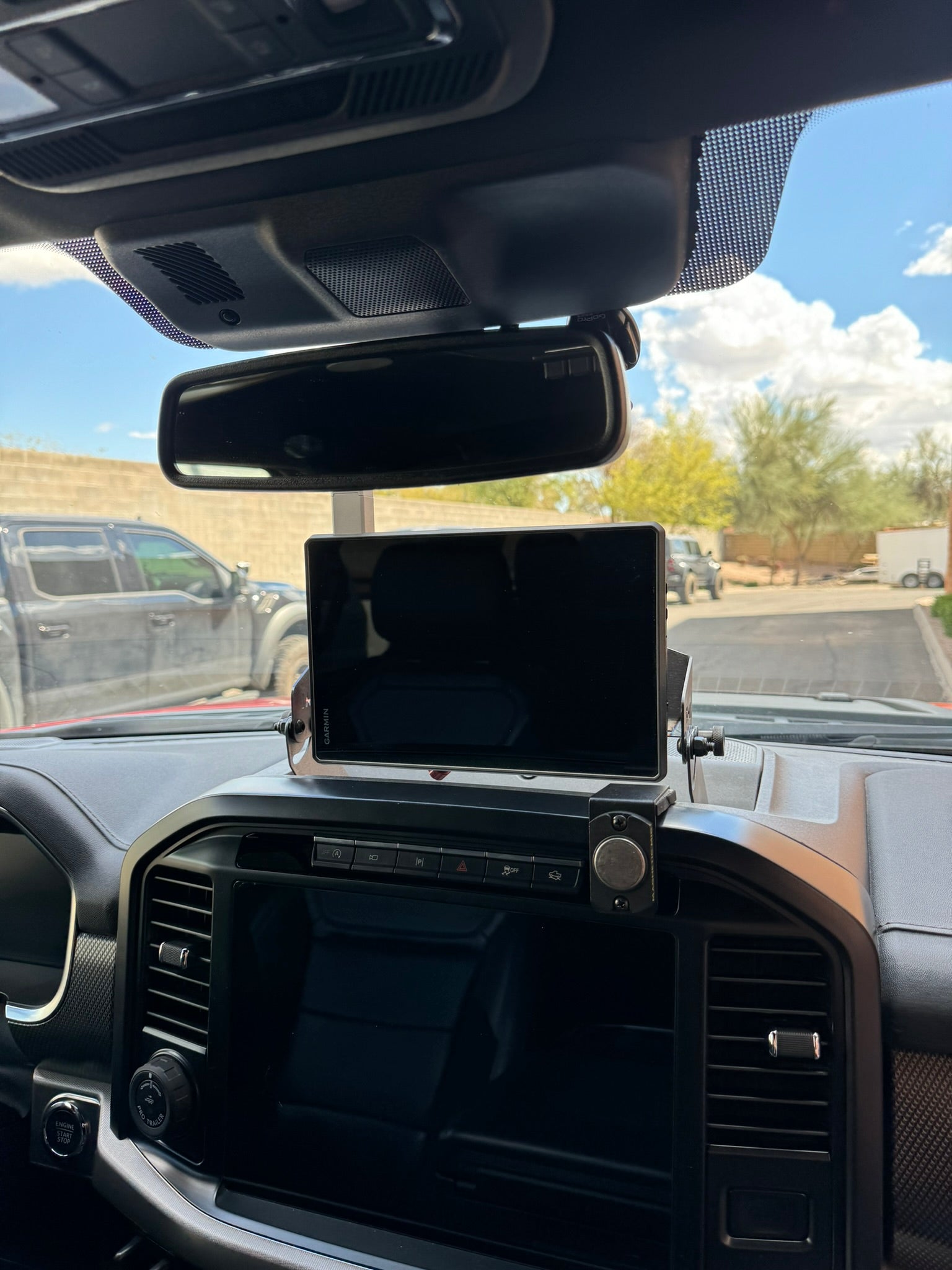 2021-2023 Gen 3 Raptor Center Dash Fold Down GPS mount-Garmin TREAD XL - Apollo Off-Road