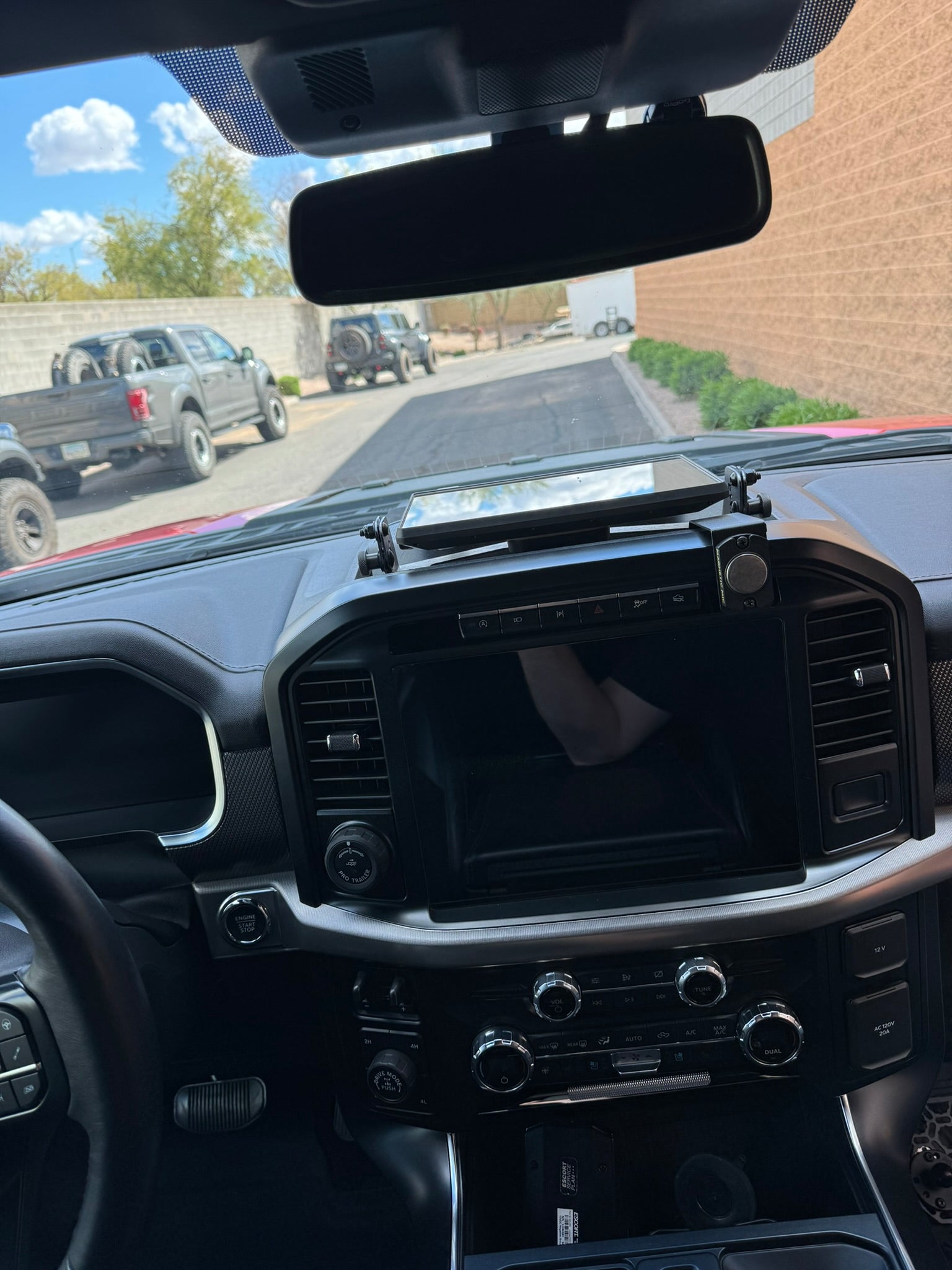 2021-2023 Gen 3 Raptor Center Dash Fold Down GPS mount-Garmin TREAD XL - Apollo Off-Road