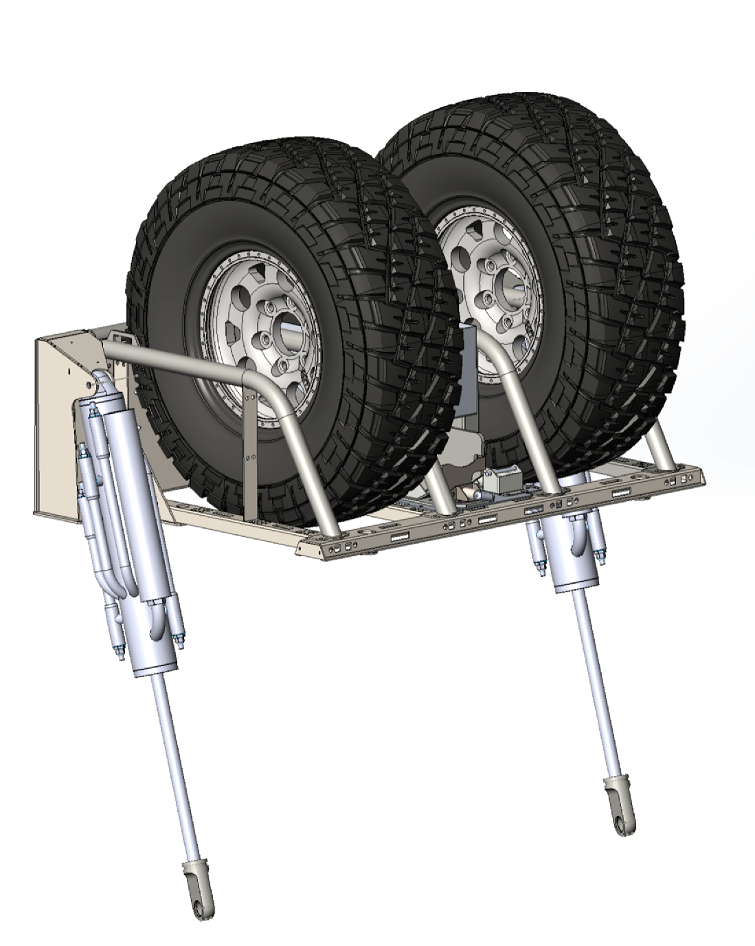 Foutz Motorsports 5-Link Mid Travel Rear Suspension Kit with Thru the bed Bypass Shock 2017-2020 Ford F-150 Raptor