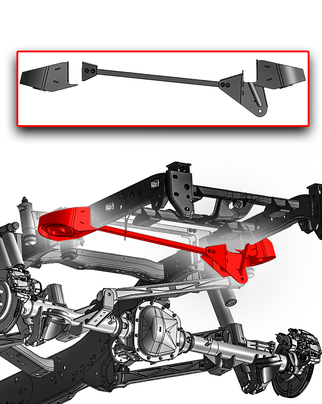 Foutz Motorsports Rear Spring & Panhard Bar Mount Kit 2021-2023 Ford F-150 Raptor