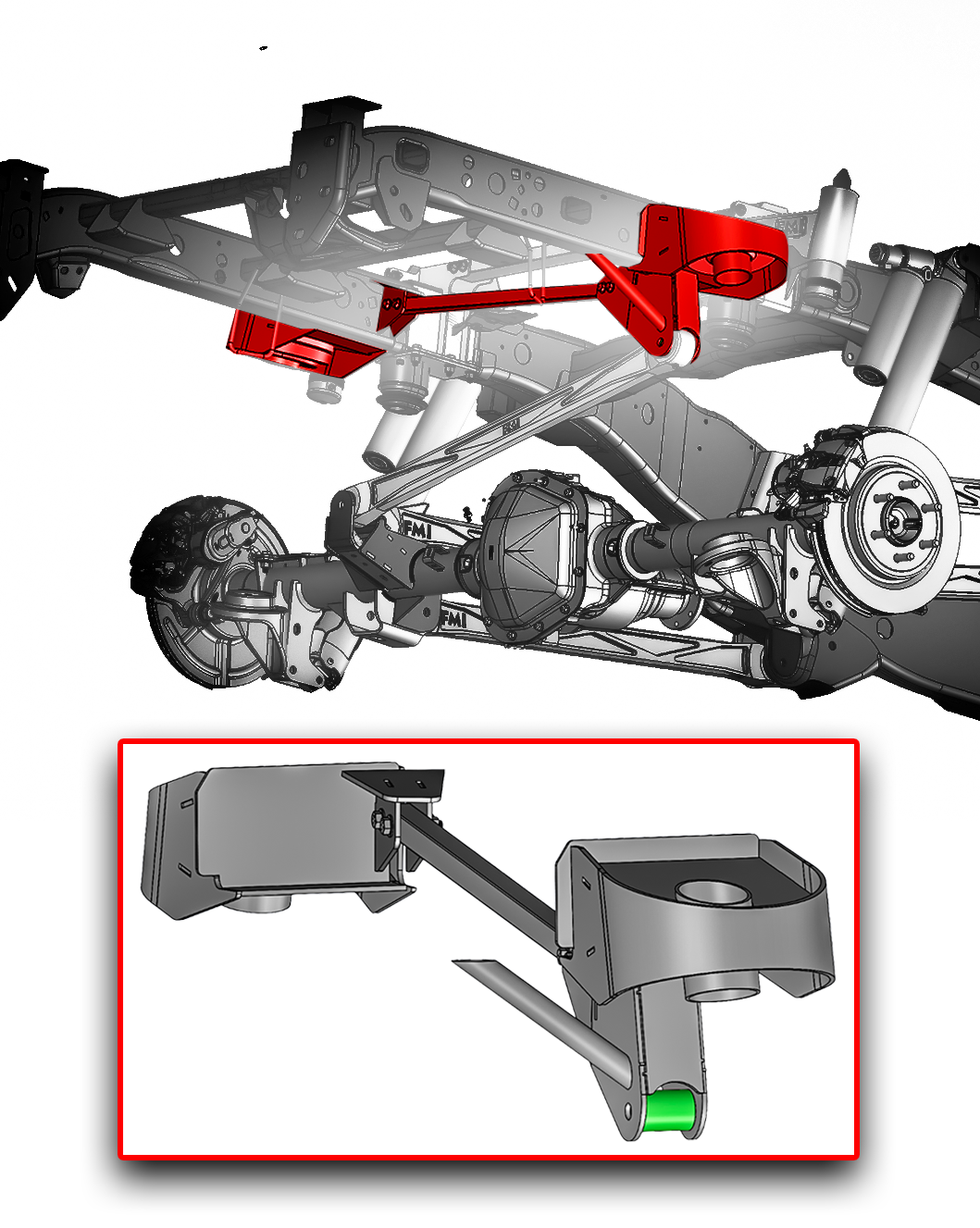 Foutz Motorsports Rear Spring & Panhard Bar Mount Kit 2021-2023 Ford F-150 Raptor