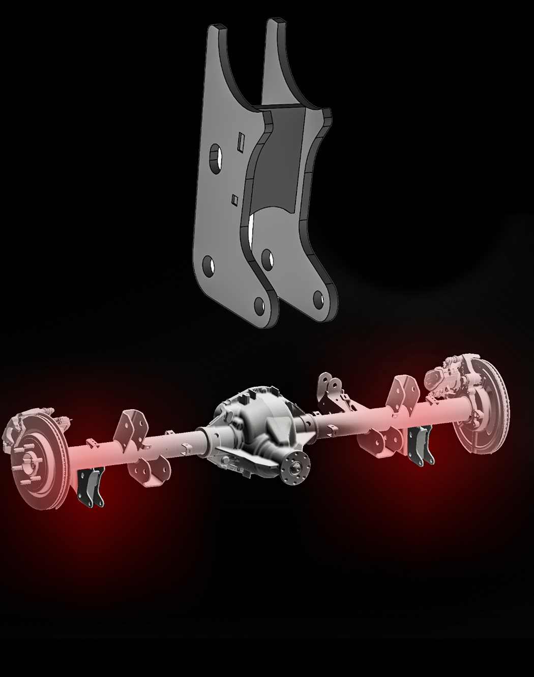 Foutz Motorsports 5-Link Rear Axle Spring Mount Plate – Stock Position, Weld-On 2021-2023 Ford F-150 Raptor