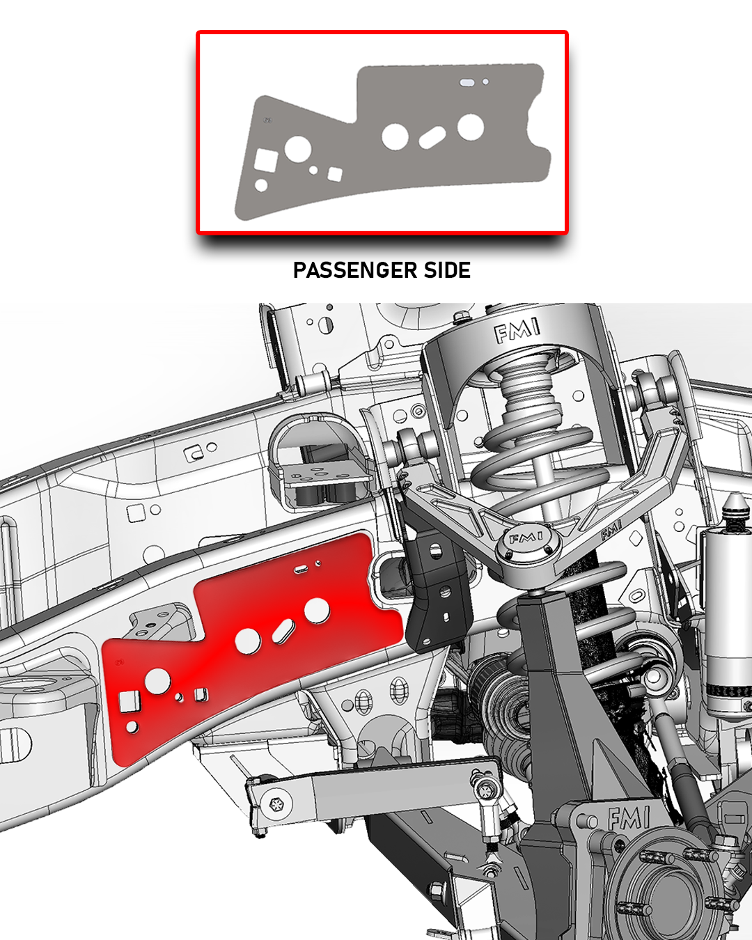Foutz Motorsports Front Frame Reinforcement Plates 2021-2026 Ford F-150 Raptor