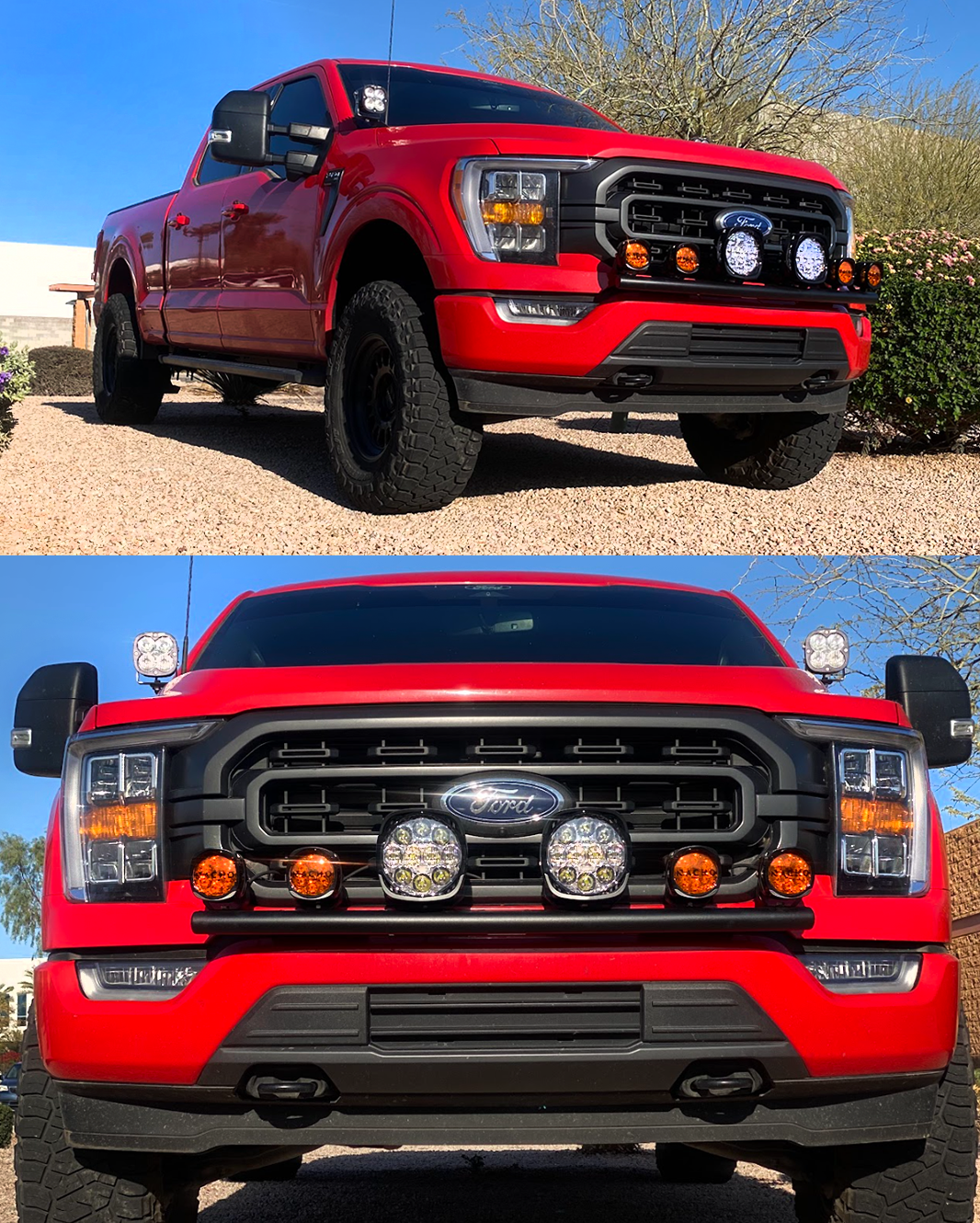Foutz Motorsports Front Light Mount for Stock Bumper 2021-2023 Ford F-150