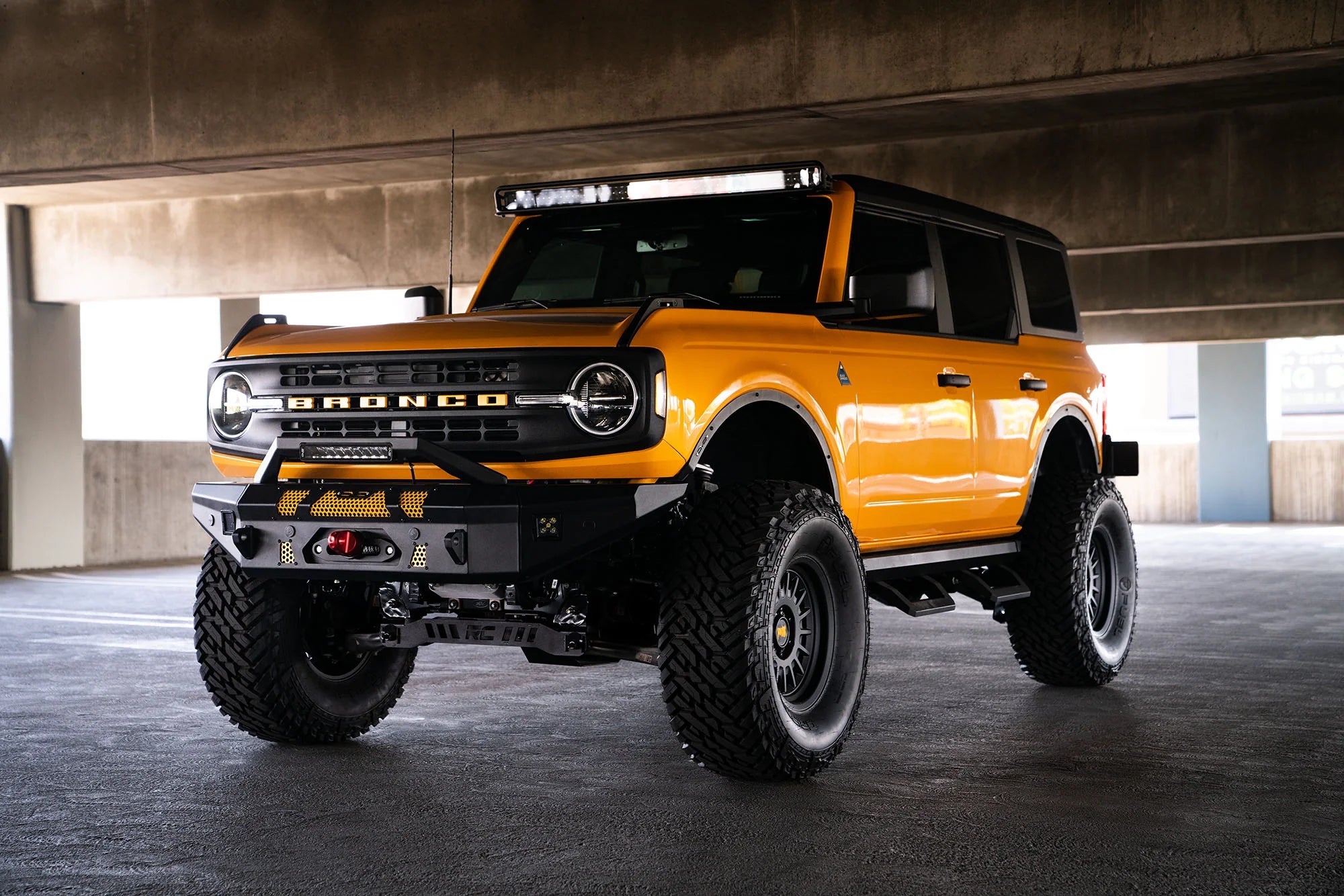 2021-22 Ford Bronco; 52-Inch Straight LED Light Bar Mount - Apollo Off-Road