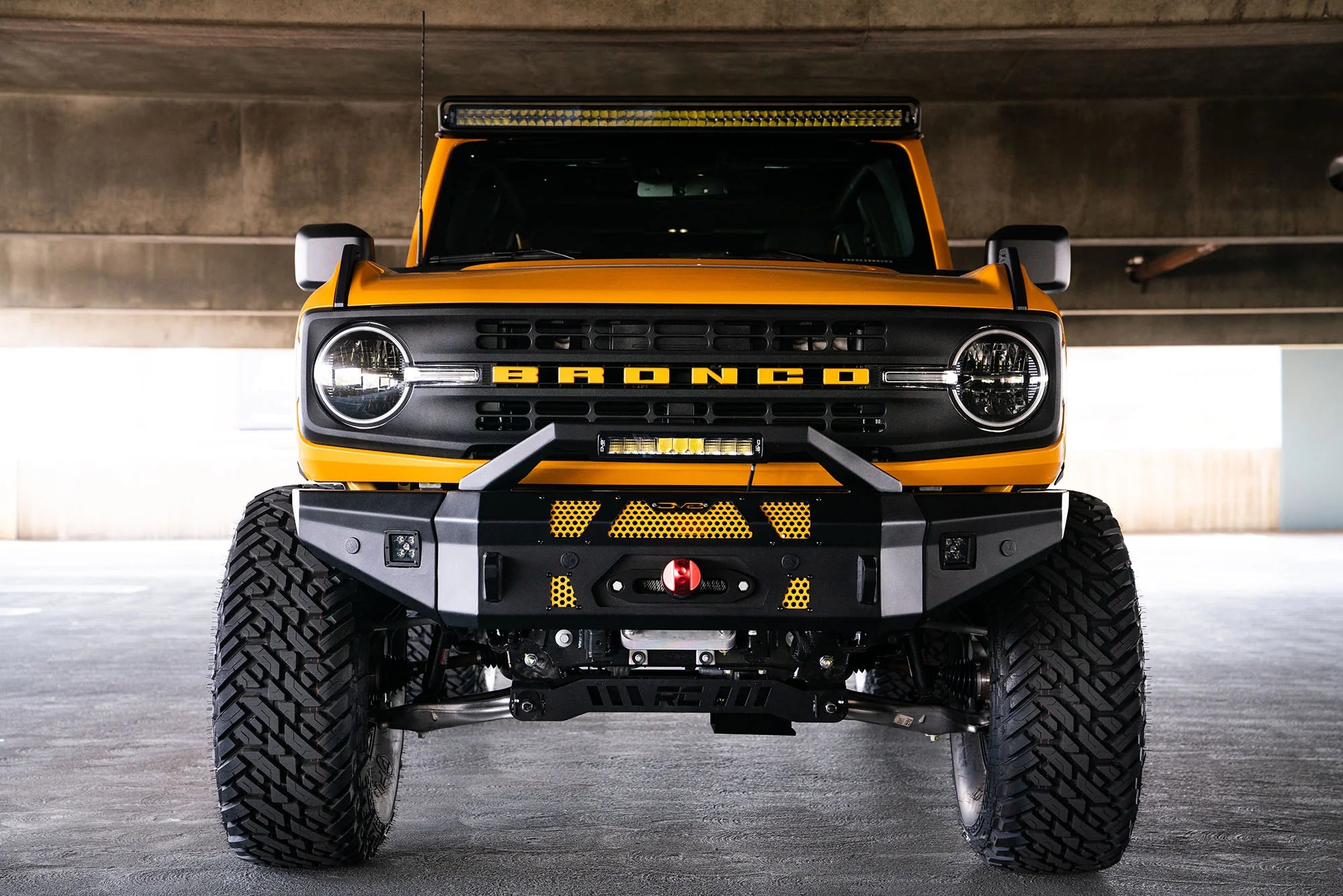 2021-22 Ford Bronco; 52-Inch Straight LED Light Bar Mount - Apollo Off-Road
