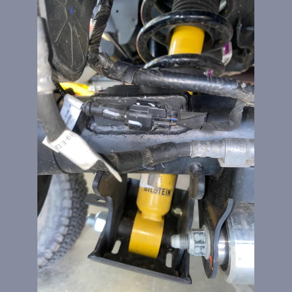 2021+ Bronco Hydraulic Bump Stop Kit for Rear Suspension MIG Welded ADS Bump Stop - 2.1" dia x 2" travel - Hammer Black - Apollo Off-Road
