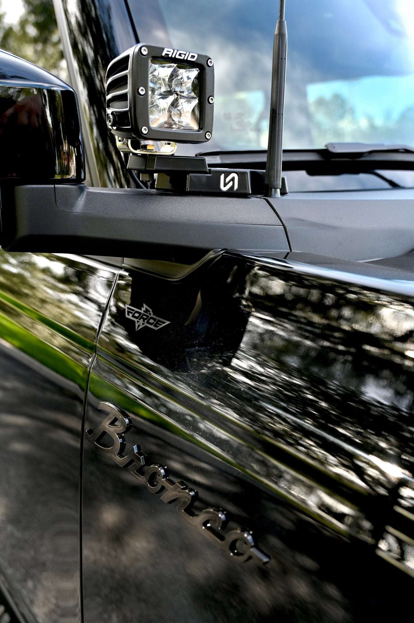 Billet Mirror Light Mounts for Ford Bronco