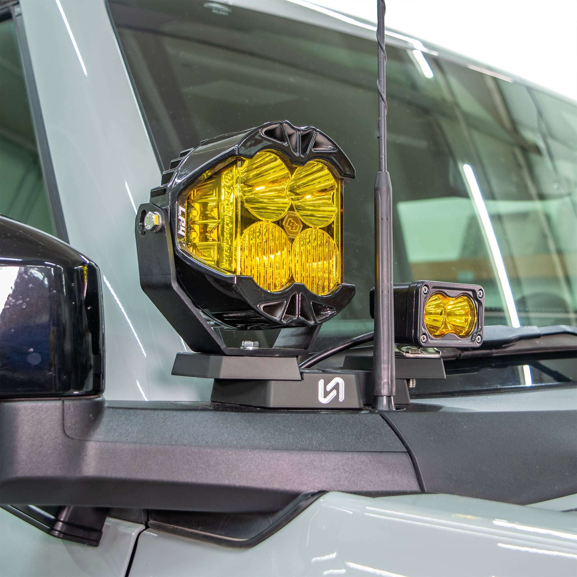 Billet Mirror Light Mounts for Ford Bronco