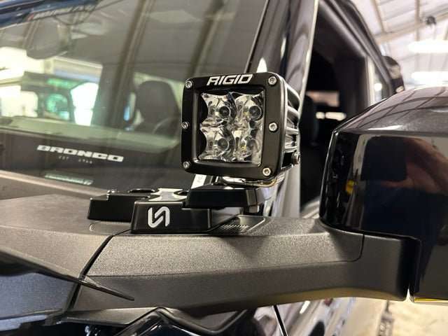 Billet Mirror Light Mounts for Ford Bronco