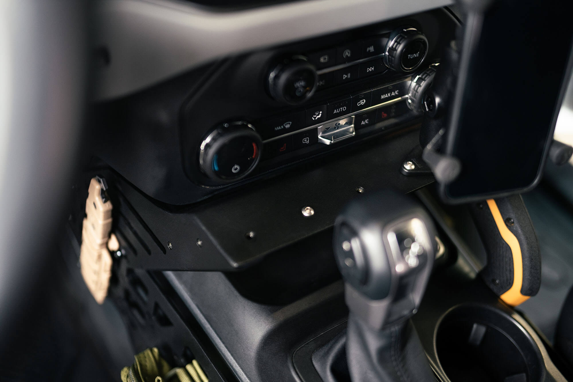 2021+ Ford Bronco Center Console Molle Panels and Bridge - Apollo Off-Road