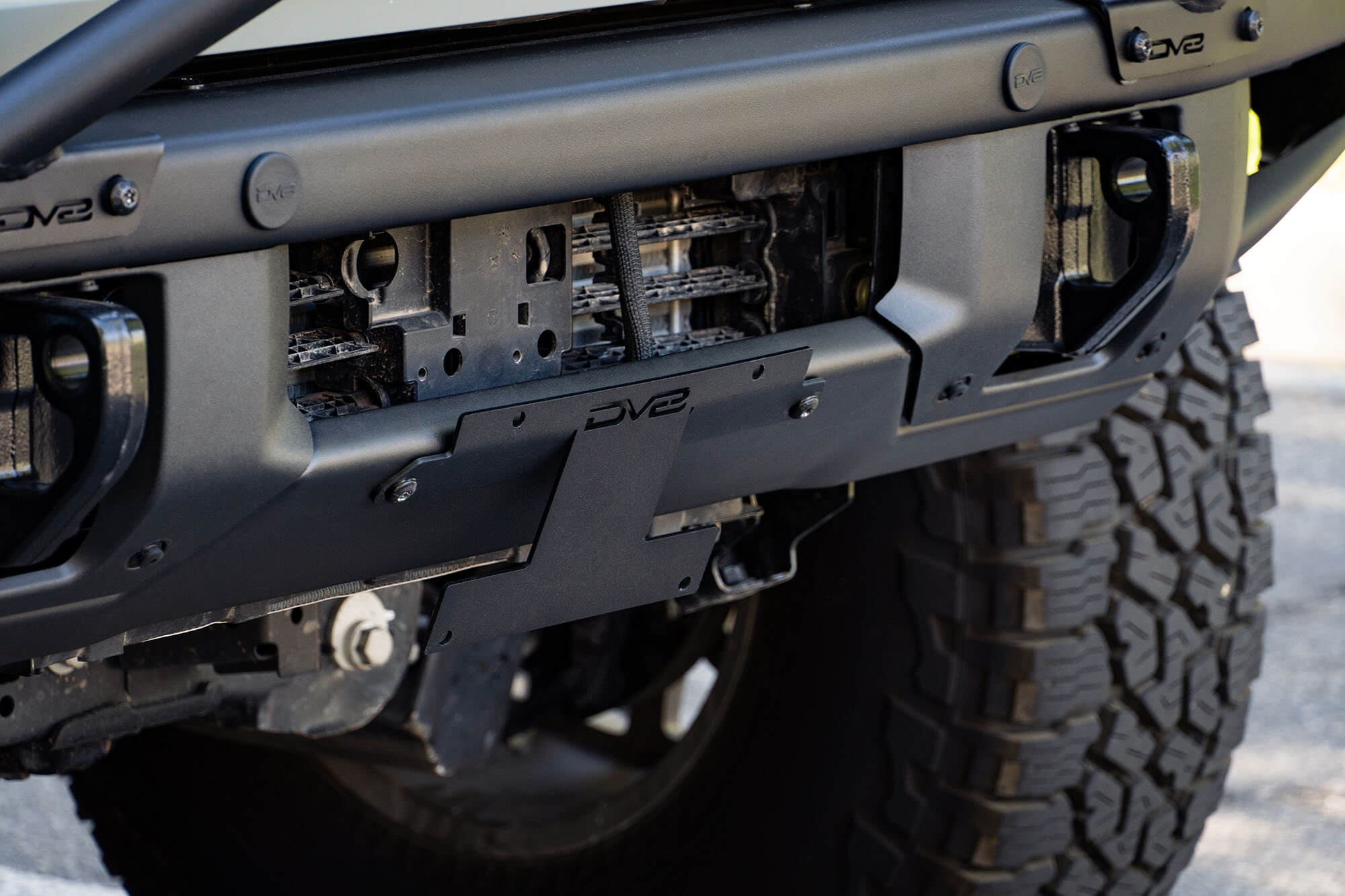 2021+ Ford Bronco Factory Front Bumper Relocation Bracket, Center - Apollo Off-Road