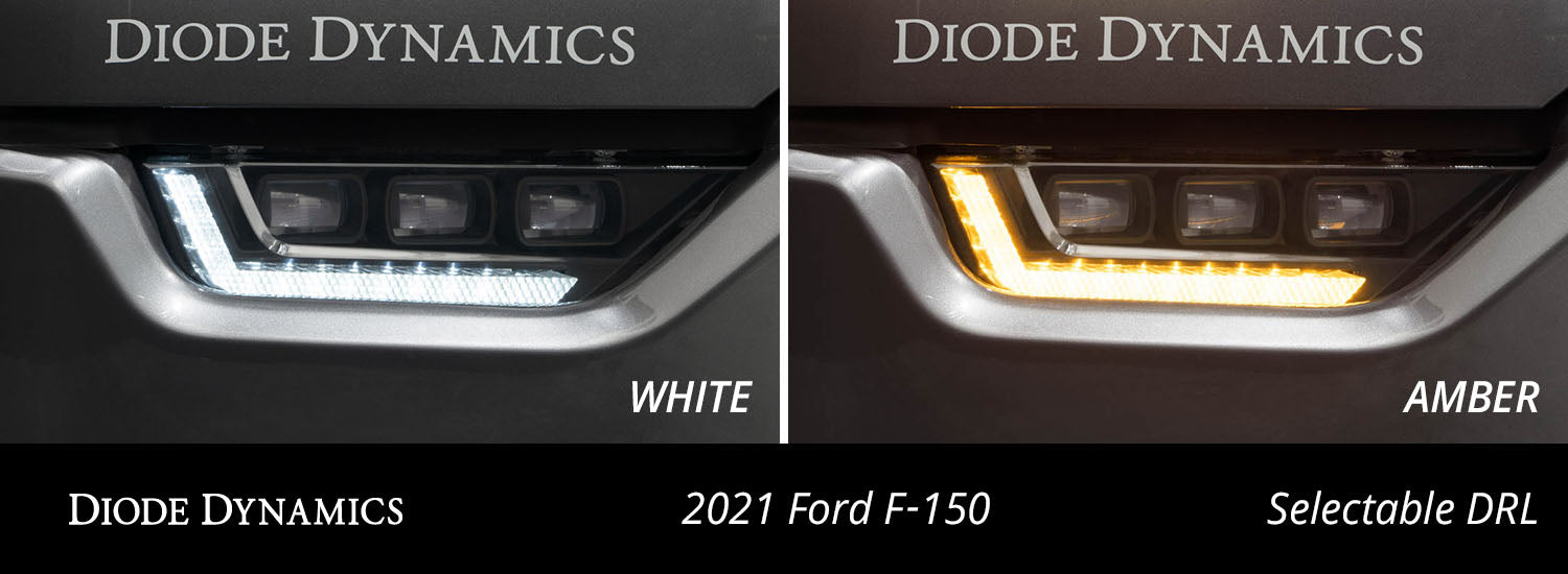 Diode Dynamics Elite Fog Lights for 2021-2023 Ford F-150 Yellow (pair)