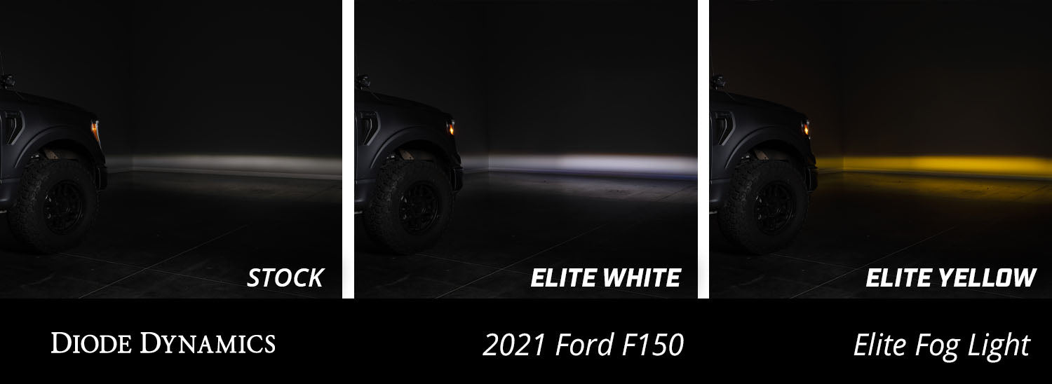 Diode Dynamics Elite Fog Lights for 2021-2023 Ford F-150 Yellow (pair)