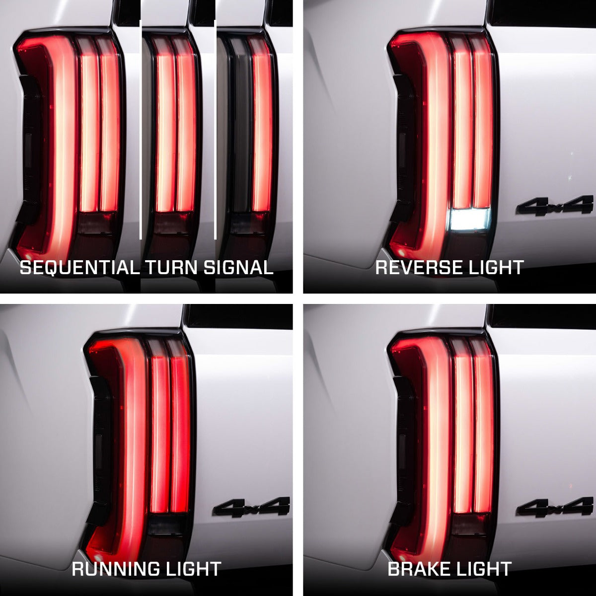 2022-2025 Toyota Tundra LED Tail Lights, Pair (Choose Red or Smoked)