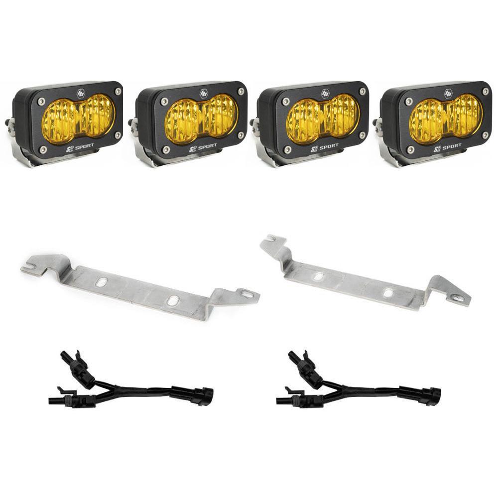 2022+ Toyota Tundra S2 Sport Fog Pocket Kit (Wide Cornering; Baja Amber) - Apollo Off-Road