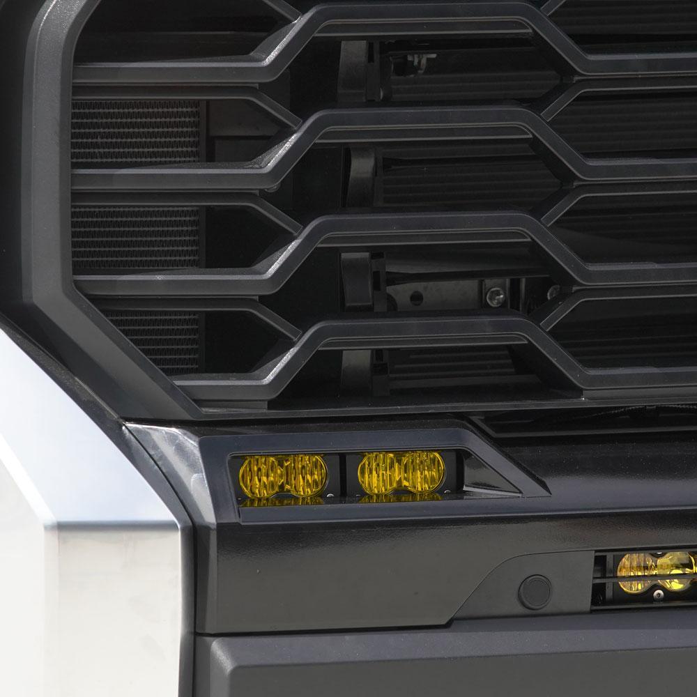 2022+ Toyota Tundra S2 Sport Fog Pocket Kit (Wide Cornering; Baja Amber) - Apollo Off-Road