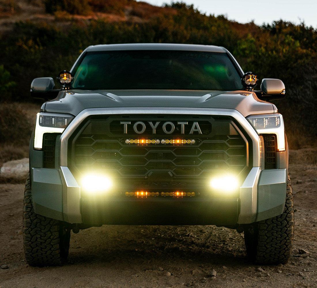 2022+ Toyota Tundra S2 Sport OEM Fog Light Replacement Kit (Wide Cornering; Clear) - Apollo Off-Road