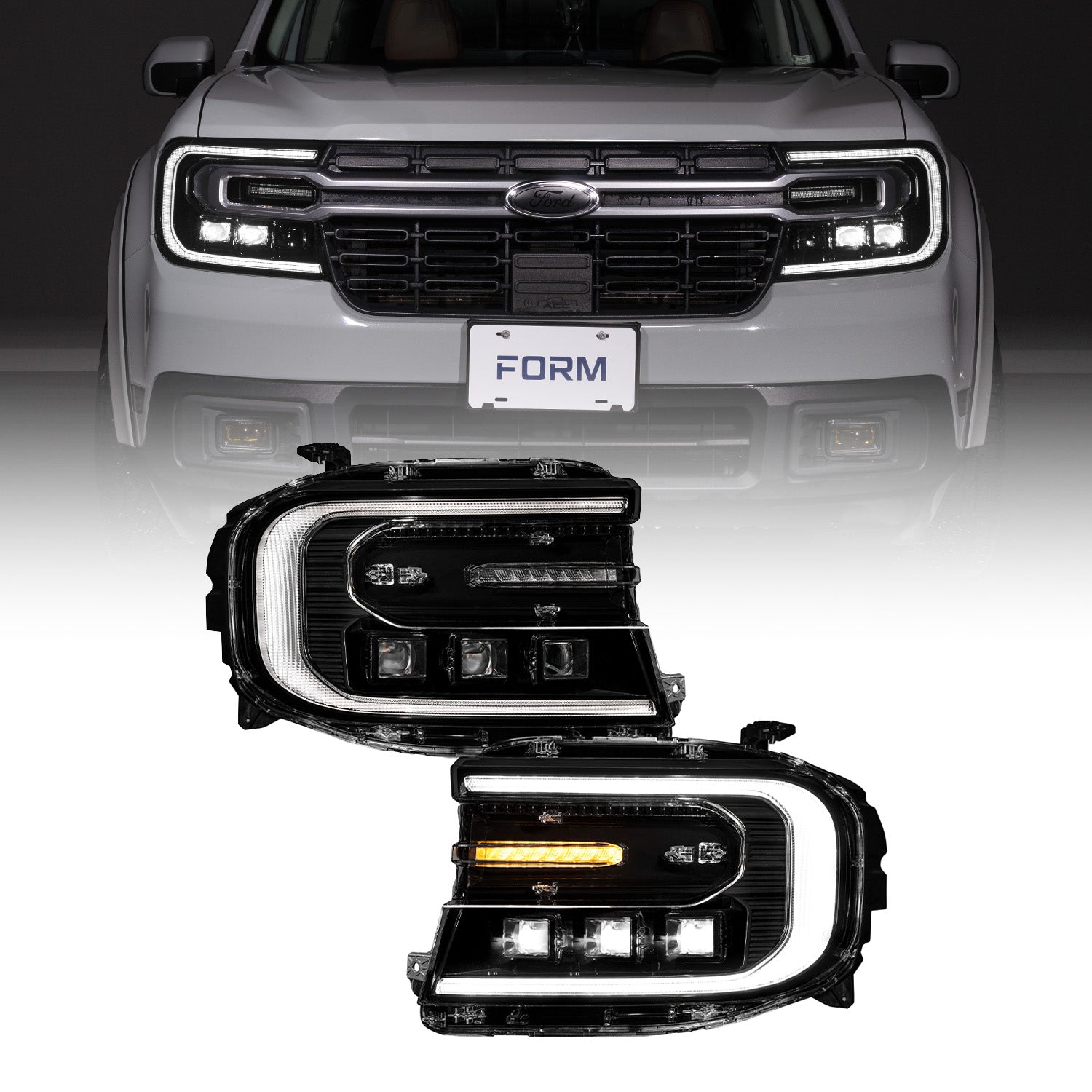 2022-2024 Ford Maverick Sequential LED Projector Headlights (pair) - Apollo Off-Road