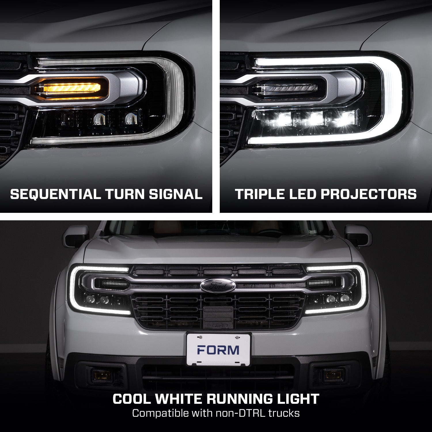 2022-2024 Ford Maverick Sequential LED Projector Headlights (pair) - Apollo Off-Road