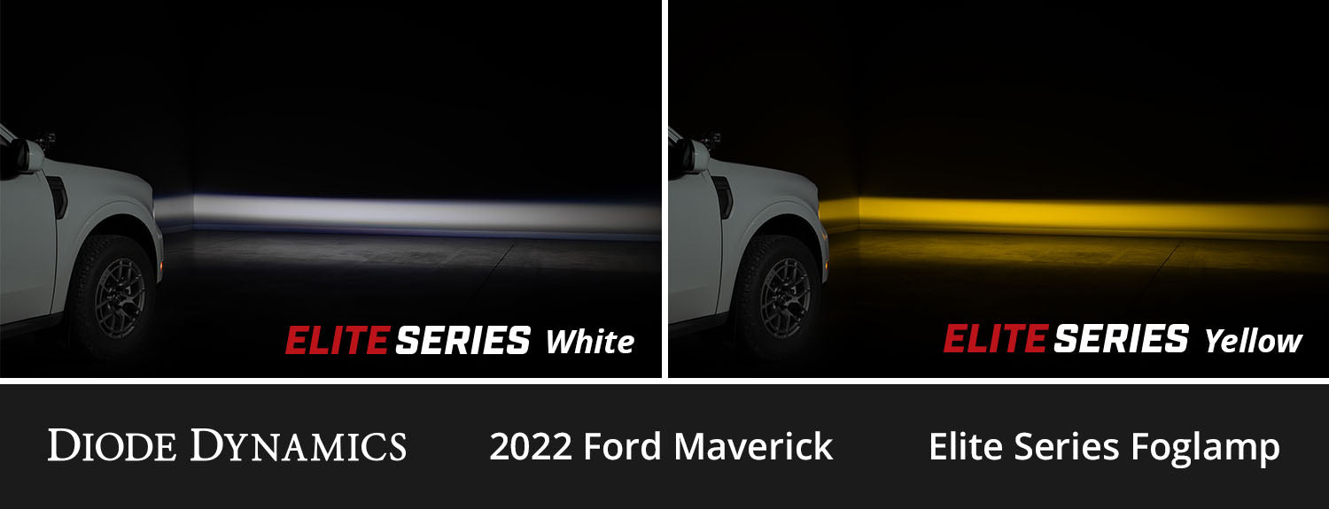 Diode Dynamics Elite Series Add-On LED Fog Light Kit for 2022+ Ford Maverick Yellow