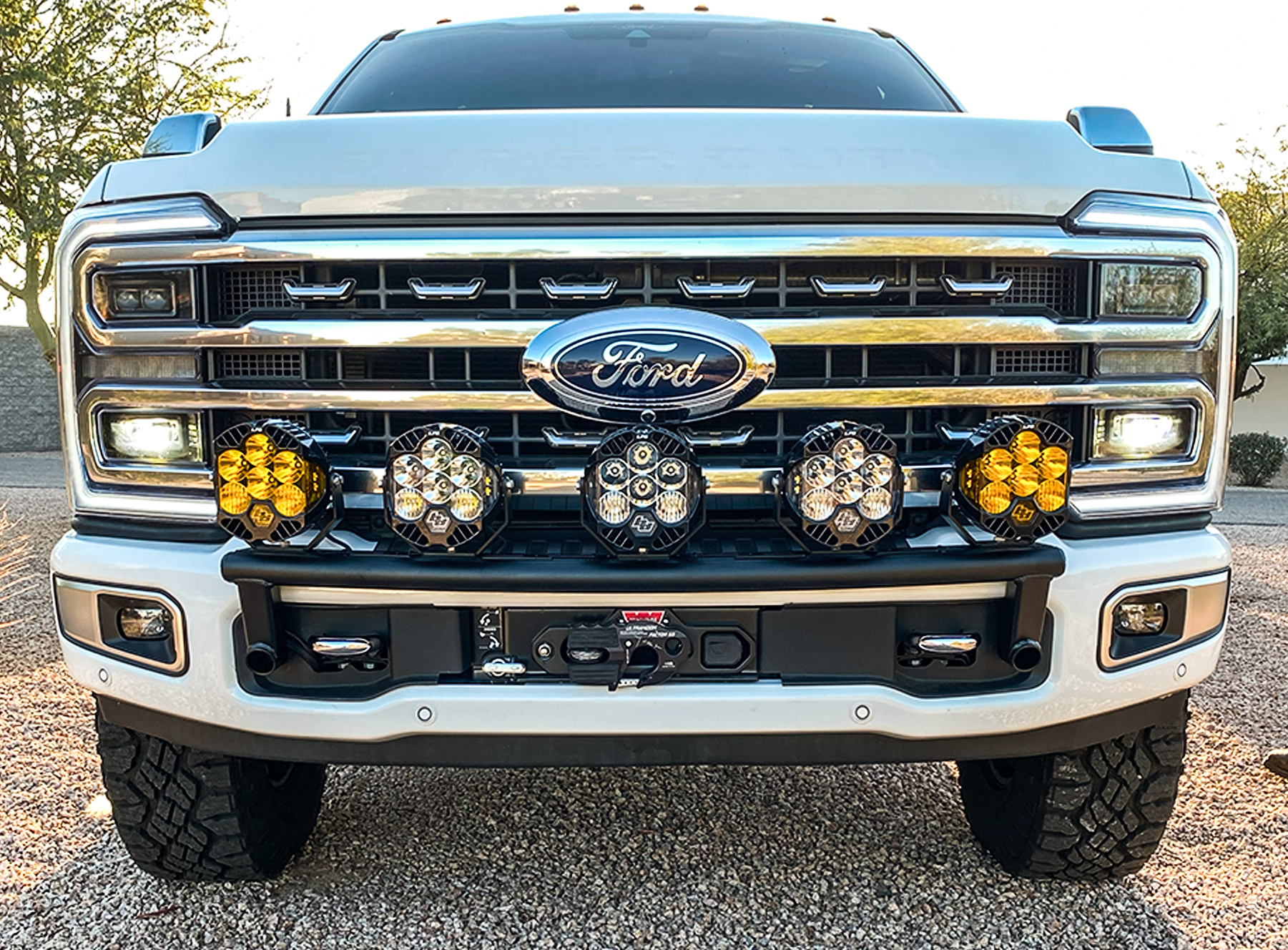 Foutz Motorsports Front Light Mount Kit (Stock Bumper) 2017-2026 Ford F-250 Super Duty