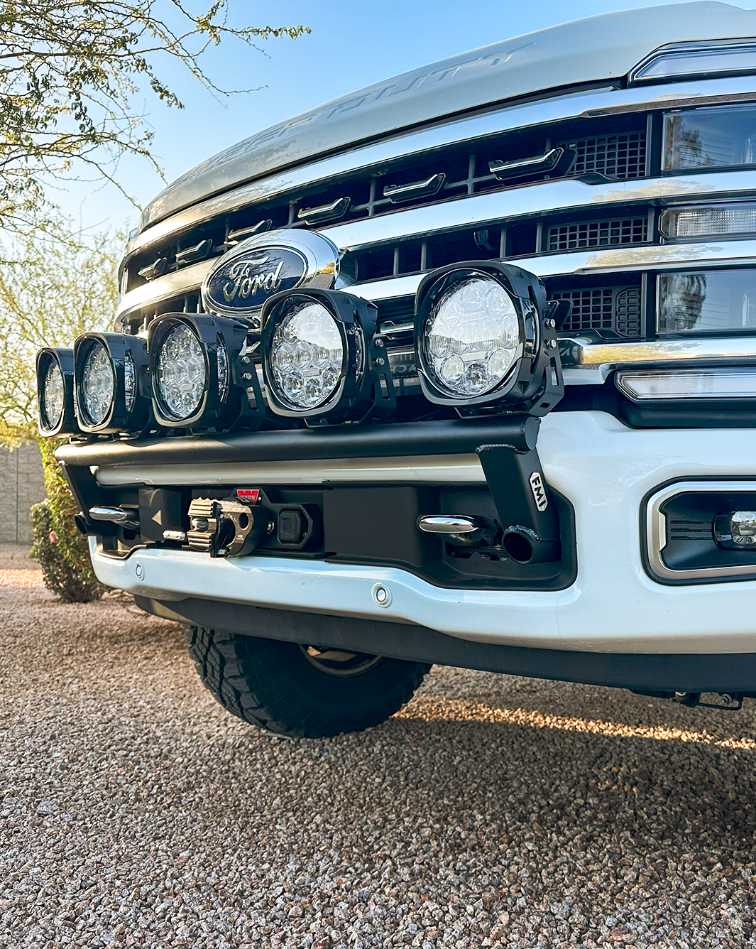 Foutz Motorsports Front Light Mount Kit (Stock Bumper) 2017-2026 Ford F-250 Super Duty