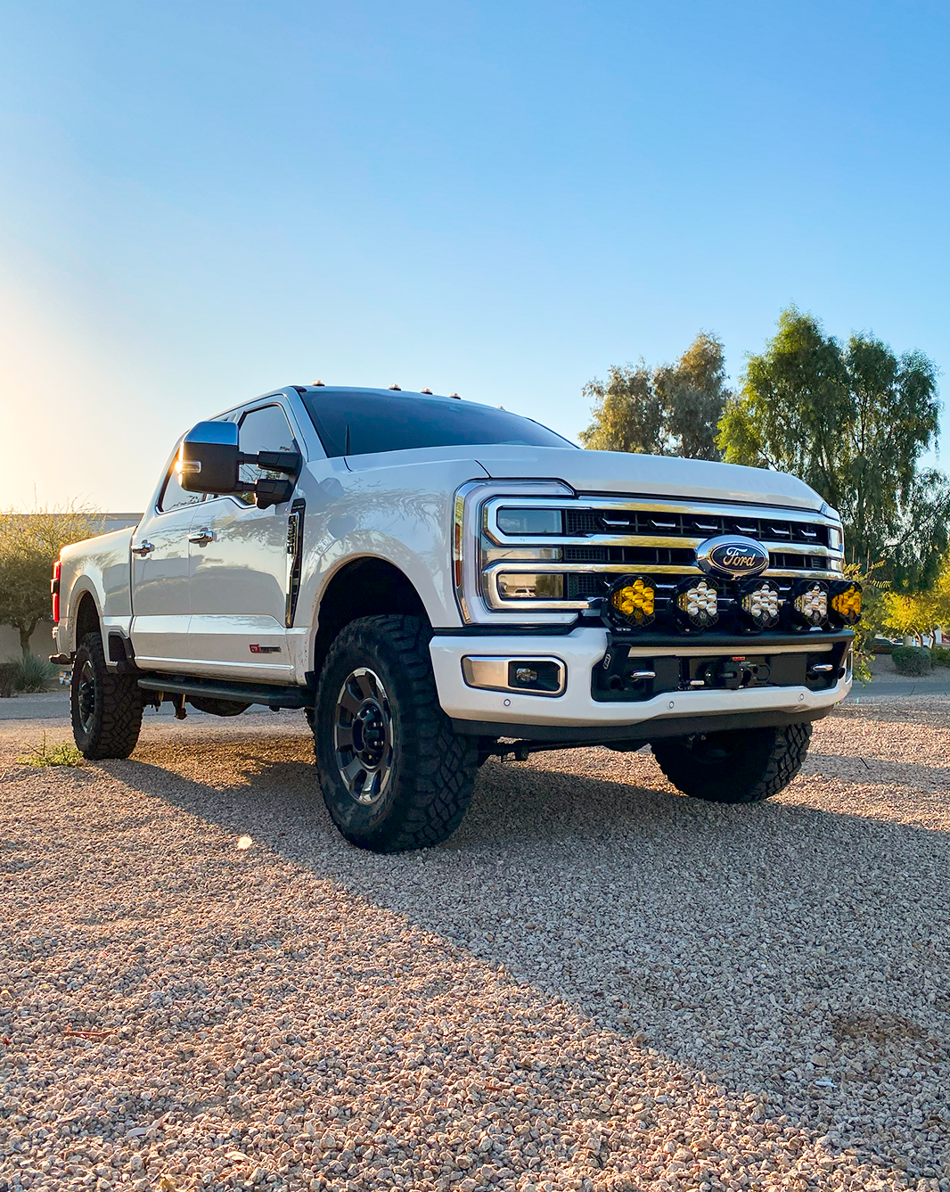 Foutz Motorsports Front Light Mount Kit (Stock Bumper) 2017-2026 Ford F-250 Super Duty