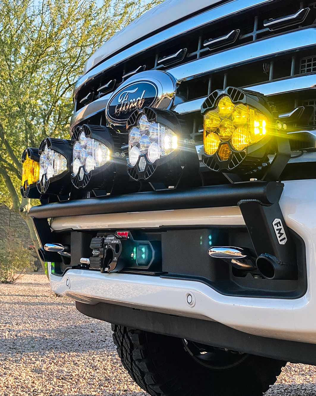 Foutz Motorsports Front Light Mount Kit (Stock Bumper) 2017-2026 Ford F-250 Super Duty