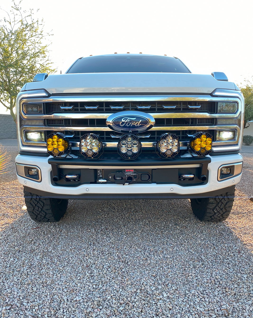 Foutz Motorsports Front Light Mount Kit (Stock Bumper) 2017-2026 Ford F-250 Super Duty