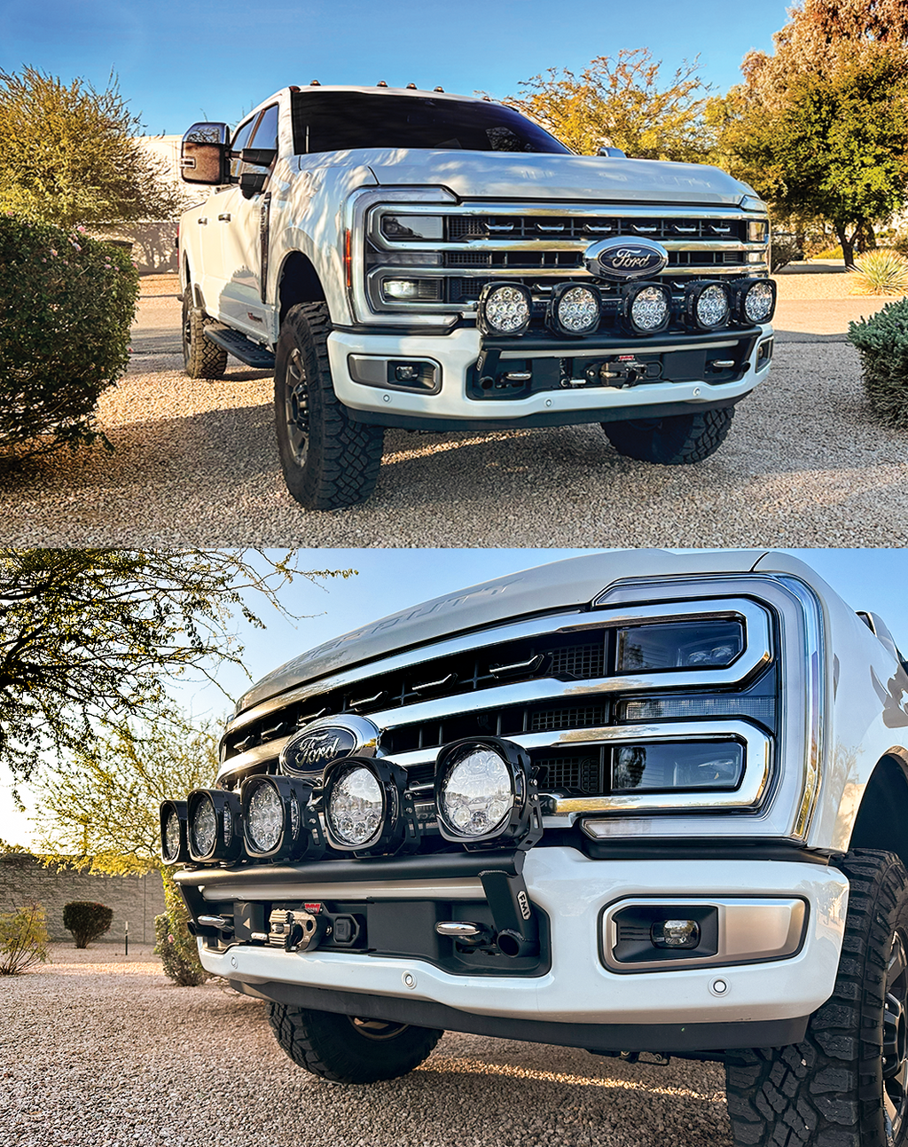 Foutz Motorsports Front Light Mount Kit (Stock Bumper) 2017-2026 Ford F-250 Super Duty