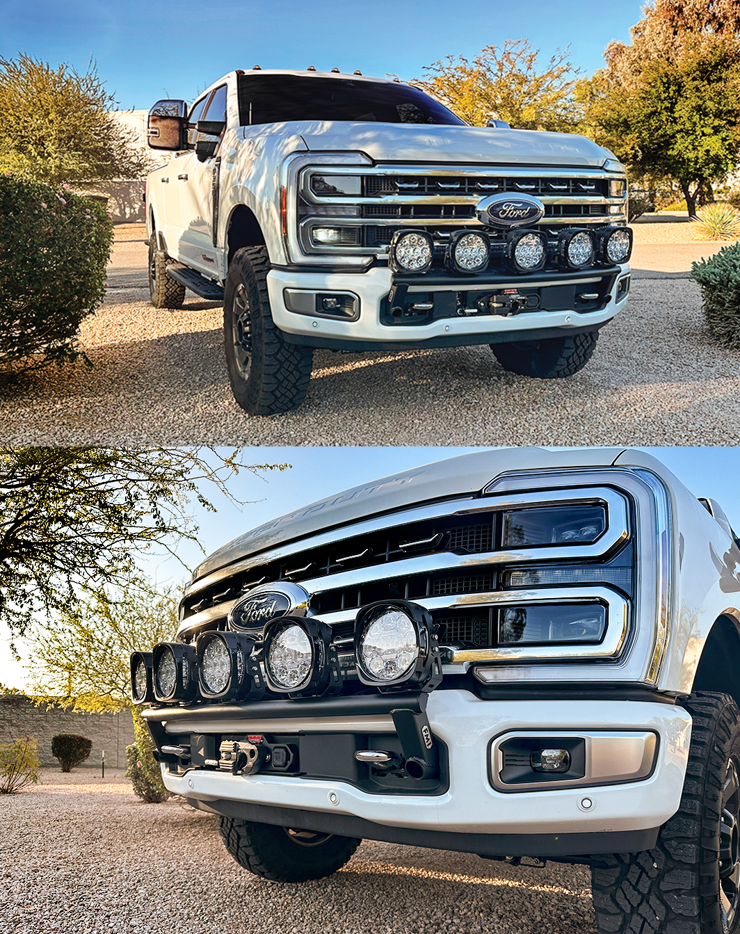 Foutz Motorsports Front Light Mount Kit (Stock Bumper) 2017-2026 Ford F-250 Super Duty