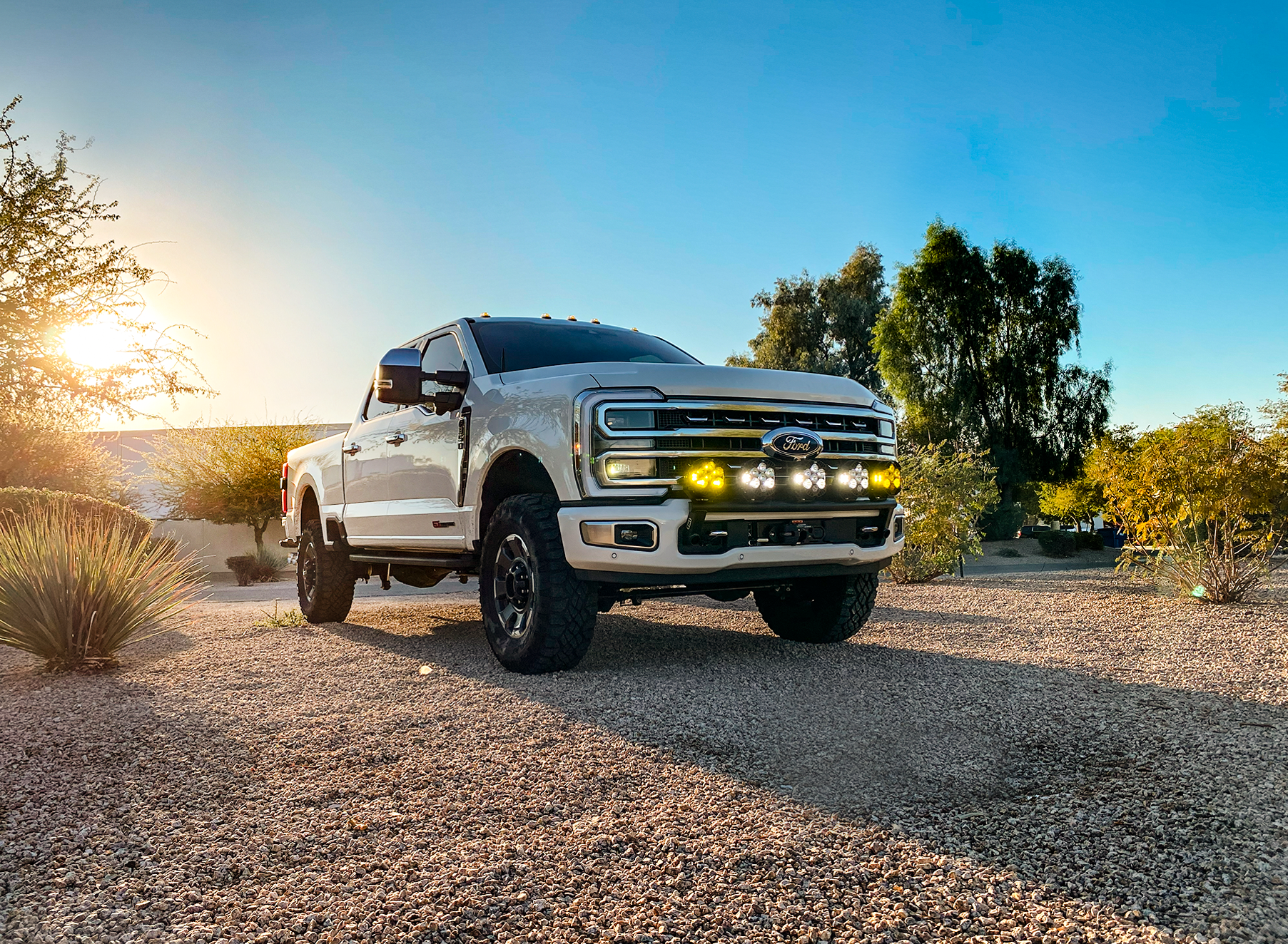 Foutz Motorsports Front Light Mount Kit (Stock Bumper) 2017-2026 Ford F-250 Super Duty
